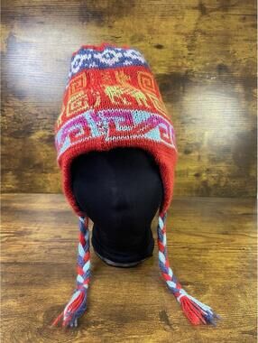 Vintage Hat Beanie Reversible Women's Multi Color